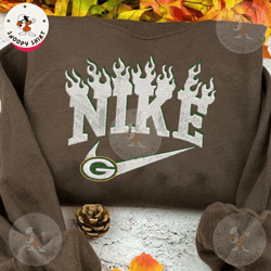 nike nfl green bay packers embroidered hoodie, nike nfl embroidered shirt, nfl embroidered football