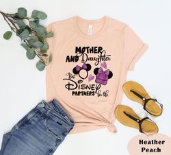 disney mother daughter shirt, disney trip t-shirt, best trip partners tee, disney matching shirt, minnie head mom shirt,