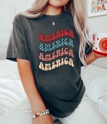 retro usa comfort colors shirt, 4th of july tee, retro funny fourth shirt, womens 4th of july shirt, america patriotic s