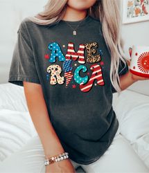 retro usa comfort colors shirt, 4th of july tee, retro funny fourth shirt, womens 4th of july shirt, america patriotic s