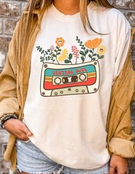 retro vintage soul cassette tape flowers wildflower spring vintage flower t shirt boho oversized vintage tee 1