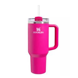 quencher h2.0 flowstate 40oz stainless steel vacuum insulated tumbler with lid and straw-cosmo pink