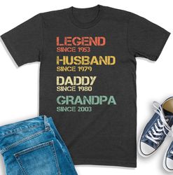 legend husband daddy grandpa shirt, gift for dad, grandpa gift, legend grandpa shirt, personalized dad shirt, papa sweat