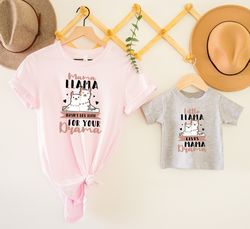 mama llama drama llama shirts, mommy and me shirts, llama matching shirts, baby llama outfit, mama llama shirt, mom and