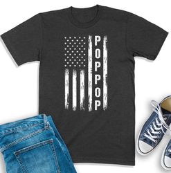 poppop shirt, pop american flag t-shirt, pop pop shirt, gift for grandpa, papa flag shirt, pops sweatshirt, gift for gra