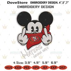 mickey haters gonna hate 49ers embroidery