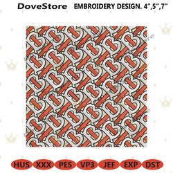 burberry brand logo wrap embroidery instant download
