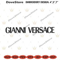 gianni versace wordmark logo characters embroidery design download