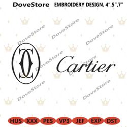 cartier logo brand embroidery instant download
