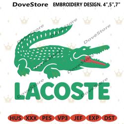 lacoste basic brand logo embroidery download file