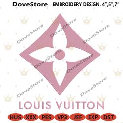 louis vuitton flower rhombus pink embroidery design download