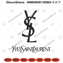 yves saint laurent brand name symbol logo embroidery download file