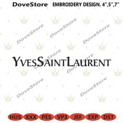 yves saint laurent brand name logo embroidery download file
