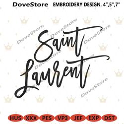 ysl handwritter logo embroidery design download