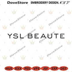 ysl beaute wordmark logo embroidery design download