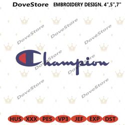 champion wordmark brand logo embroidery design download