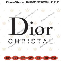dior christal logo embroidery instant download
