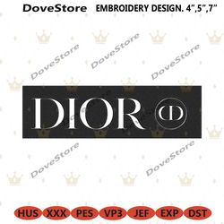 dior symbol black background embroidery instant download