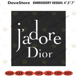 j'adore dior black background logo embroidery design download