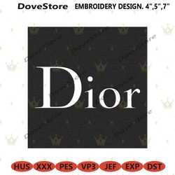 dior simple box logo embroidery instant download