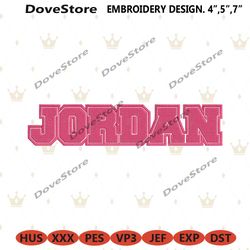 jordan varsity pink logo embroidery download file