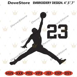 jordan 23 symbol logo embroidery design download