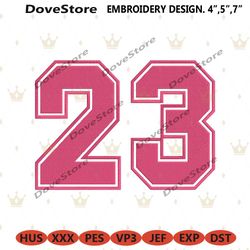 jordan 23 varsity pink logo embroidery instant download