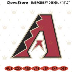 diamondbacks mlb baseball team letter a logo machine embroidery design