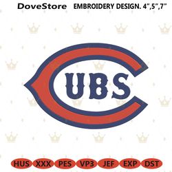 chicago cubs baseball classic logo machine embroidery digitizing