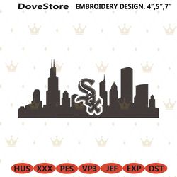 chicago white sox symbol silhouette lofo machine embroidery digitizing