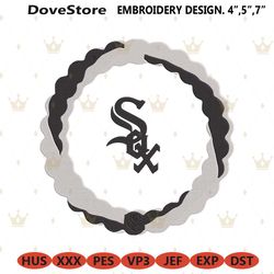 chicago white sox swirl bracelet logo machine embroidery file