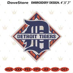 detroit tigers classic letter d rhombus logo machine embroidery digitizing