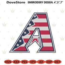 diamondbacks baseball letter a america flag logo