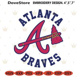 atlanta braves baseball team wrap symbol logo machine embroidery file
