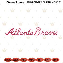 atlanta braves curves transparent logo machine embroidery design