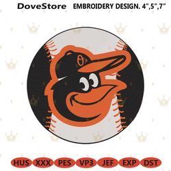 baltimore oriles bird head baseball logo embroidery design download file