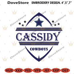 cassidy cowboys embroidery file, dallas cowboys embroidery download file, cowboys embroidery files