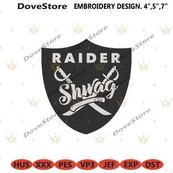 oakland shwag football logo embroidery, oakland raiders embroidery, oakland design file