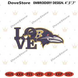 love baltimore ravens logo embroidery, baltimore ravens embroidery, design file