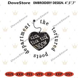 the tick tick tick bombs embroidery downloads, taylor swift embroidery digital files, the eras embroidery instant downlo