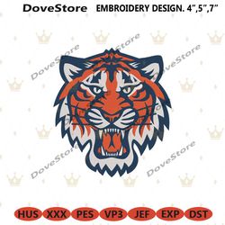 detroit tigers head symbol transparent logo machine embroidery digitizing