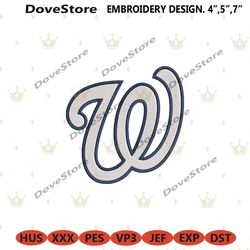 washington nationals mlb logo embroidery design instant file