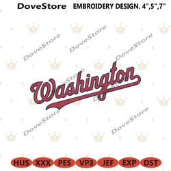 washington logo mlb machine embroidery design