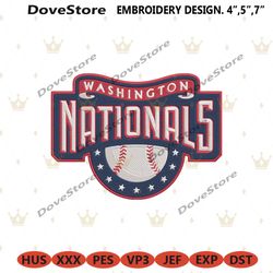 washington nationals baseball logo machine embroidery design