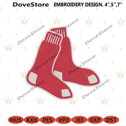 boston red sox mlb baseball team socks symbol logo machine embroidery design