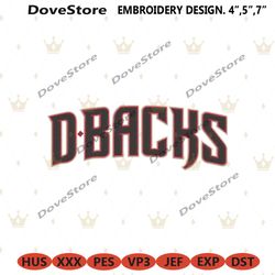 arizona d backs baseball transparent logo embroidery instant download