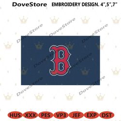 boston red sox letter b rectangle background machine embroidery design