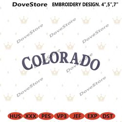 colorado rockies transparent logo machine embroidery design