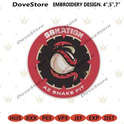 arizona diamondbacks pit snake baseball logo machine embroidery digitizing