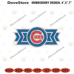 chicago cubs mlb baseball team logo machine embroidery design